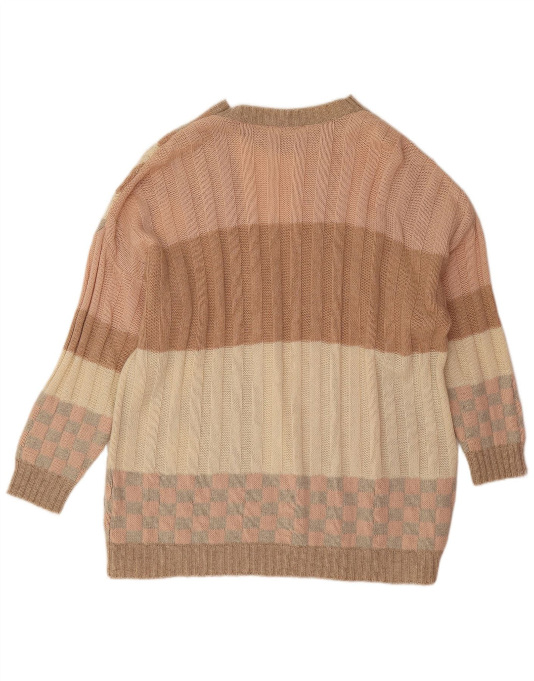 Pulover pentru bărbați Stefanel, cu gât de barcă, 2XL, multicolor, geometric