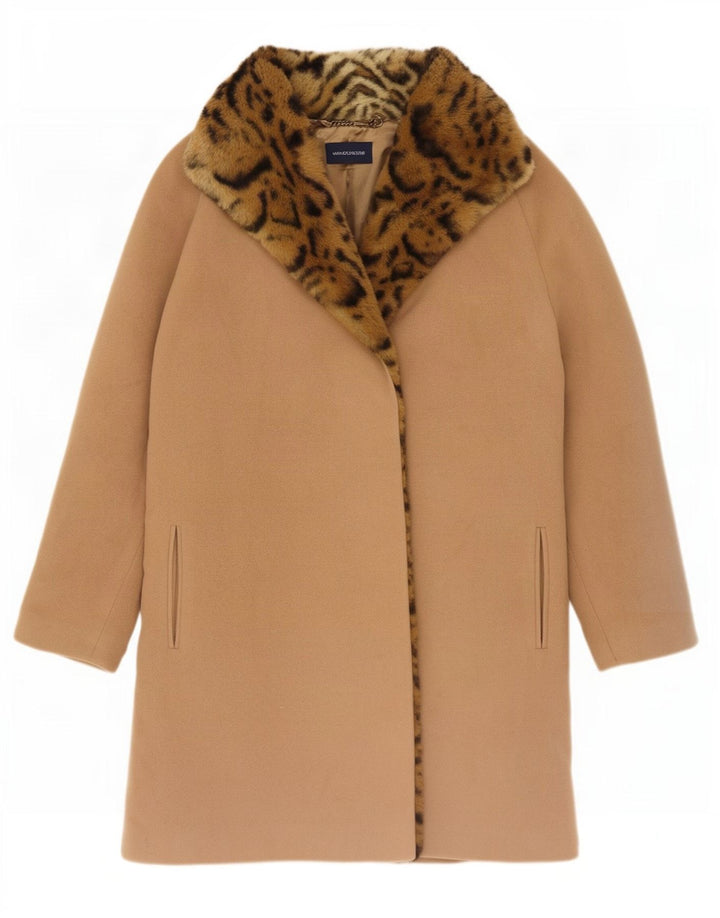 Windsmoor Womens Coat UK 16 Maro Maro Animal Print Lână Clasic