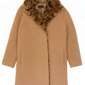 Windsmoor Womens Coat UK 16 Maro Maro Animal Print Lână Clasic