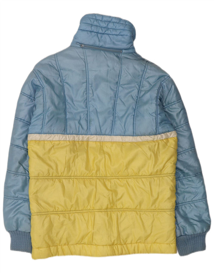 Jachetă căptușită cu glugă pentru bărbați Ellesse UK 38 Medium Blue Colorblock Nylon