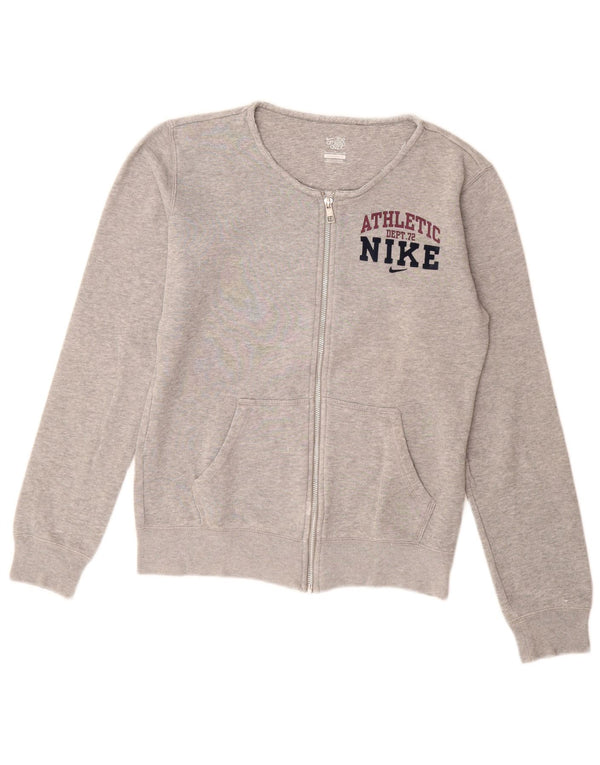 Jachetă de top pentru trening grafic Nike pentru femei UK 10 Small Gri