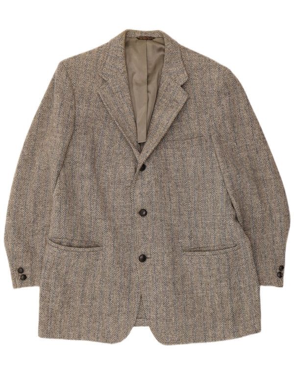Jachetă pentru bărbați Hunter Haig Harris Tweed Blazer UK 38 Medium Gris Herringbone
