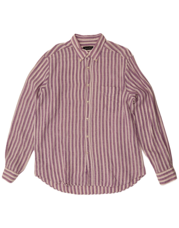 Cămașă Massimo Dutti pentru bărbați XL, in dungi mov