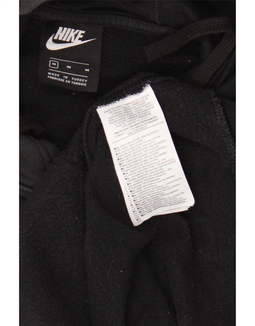 Pulover Nike Grafic pentru bărbați, bumbac mediu negru