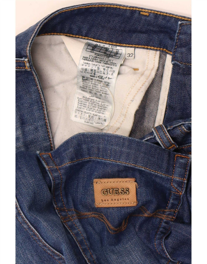 Blugi slim pentru bărbați Guess W32 L34 Bumbac albastru
