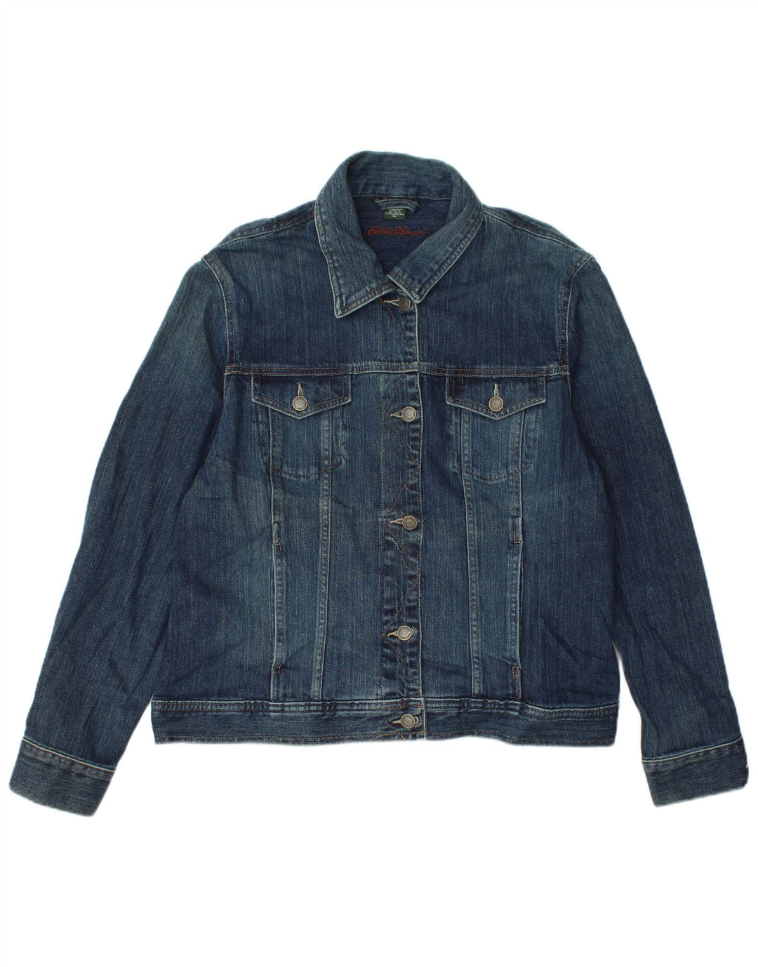 Jachetă de blugi pentru femei Eddie Bauer UK 18 XL din bumbac bleumarin
