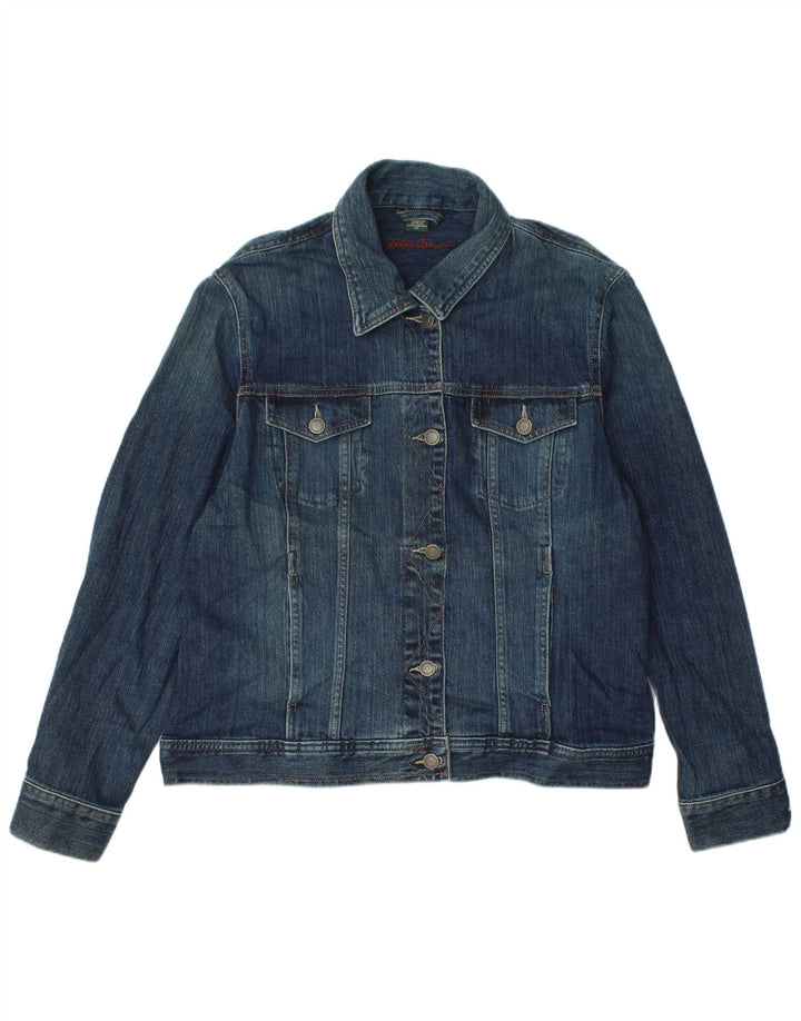 Jachetă de blugi pentru femei Eddie Bauer UK 18 XL din bumbac bleumarin