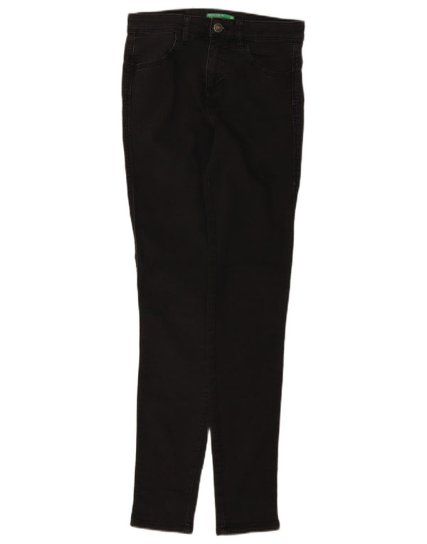 Blugi slim pentru femei Benetton W26 L29 bumbac negru