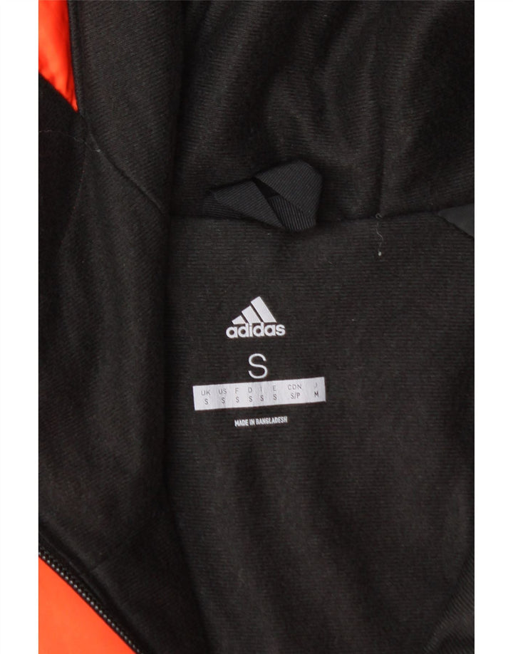 ADIDAS Mens Tracksuit Top Jacket Small Orange Polyester