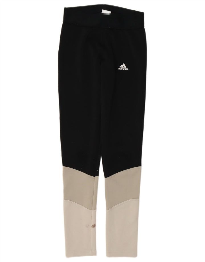 Leggings pentru femei Adidas UK 4/6 XS, negru, poliester