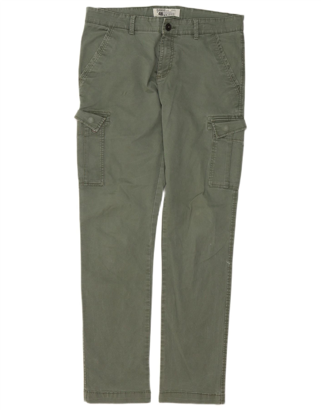 Pantaloni cargo subțiri OVS pentru bărbați IT 48 Medium L34 L33 Bumbac verde