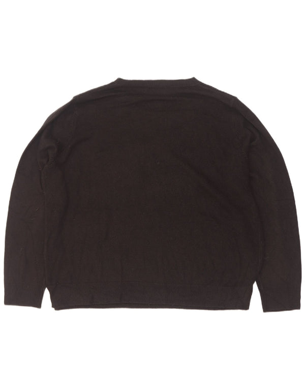 Pulover pentru femei Marks & Spencer cu decolteu rotund UK 22 2XL negru acrilic