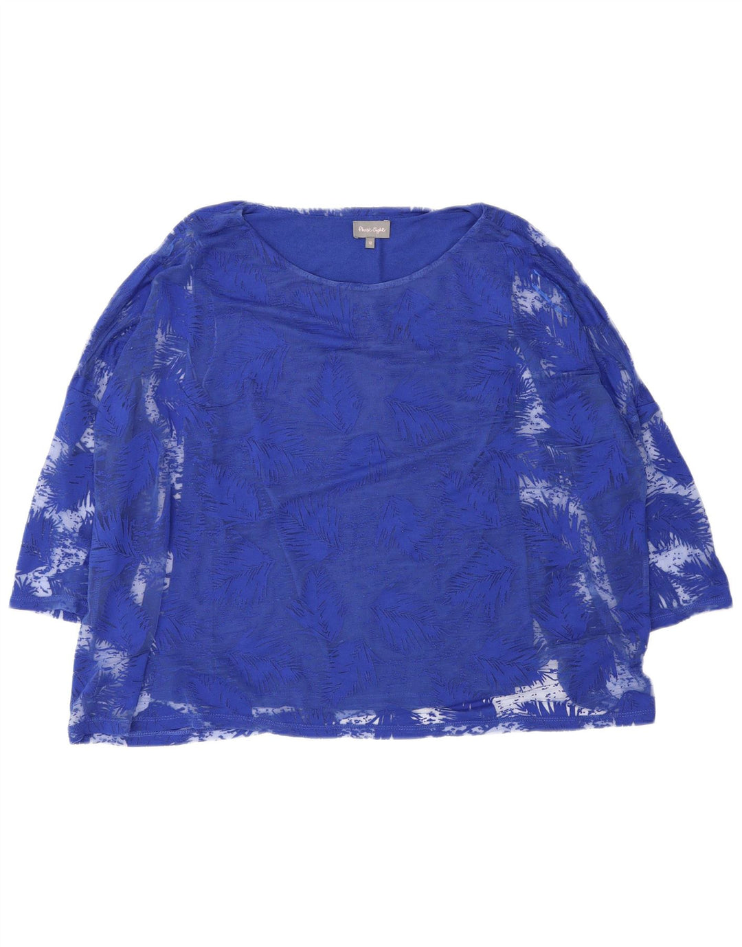 Phase Eight Top supradimensionat pentru femei cu mâneci 3/4 UK 12 Medium Blue Floral