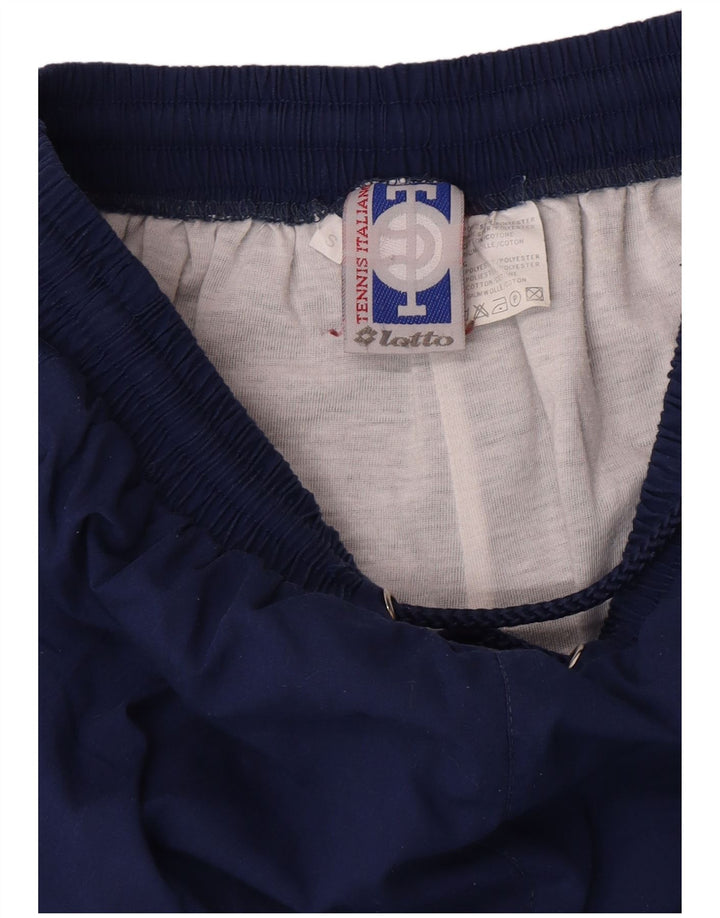 Pantaloni de trening pentru bărbați Lotto Pantaloni de jogging Mici Poliester bleumarin