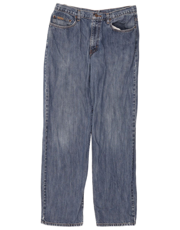 Eddie Bauer Blugi drepte pentru bărbați, cu ajustare relaxată, L35 L34, bumbac albastru