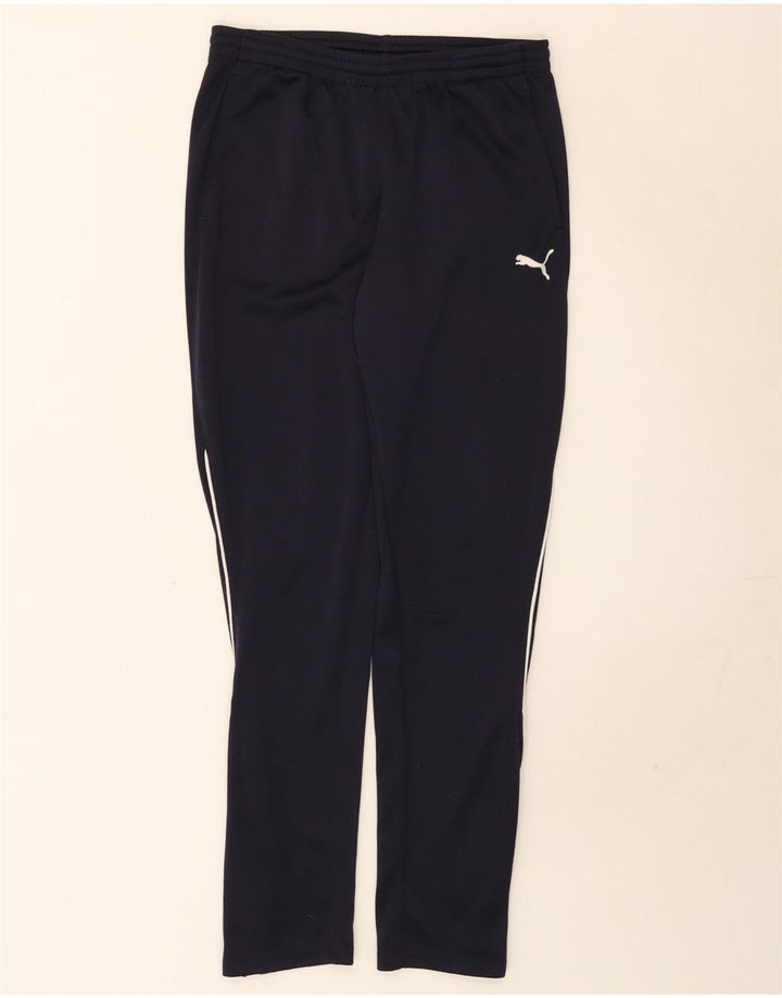 Pantaloni de trening Puma pentru bărbați, poliester mediu bleumarin