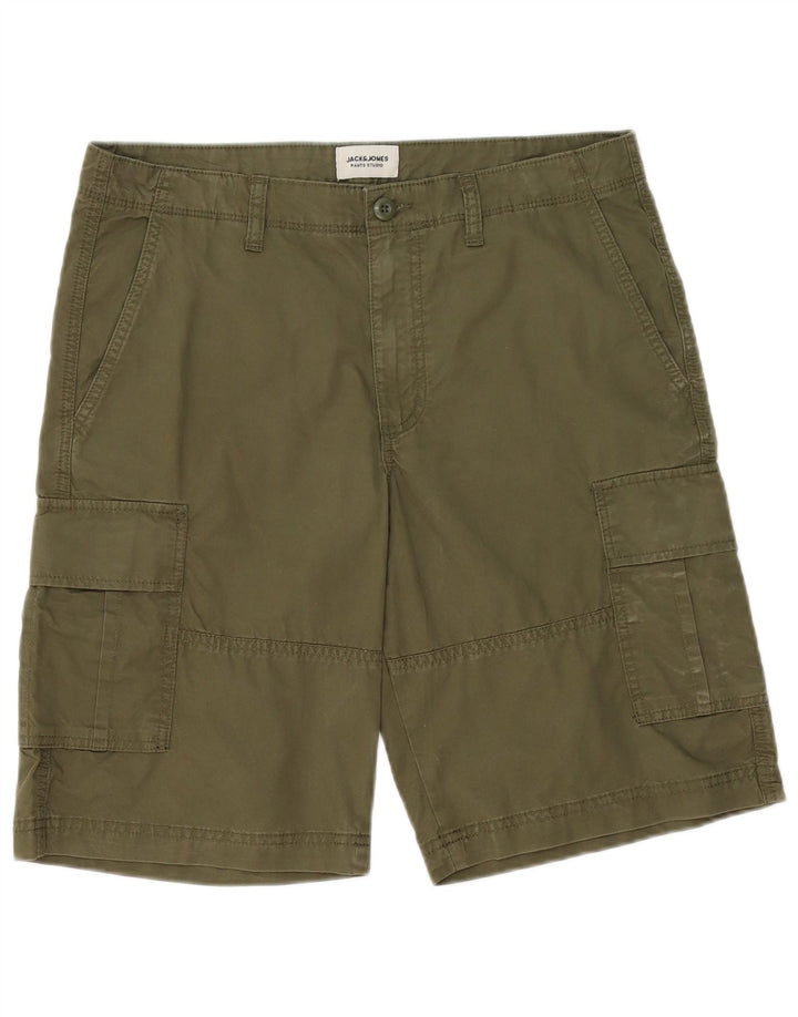 Pantaloni scurți cargo Jack & Jones pentru bărbați, mediu W32, bumbac kaki