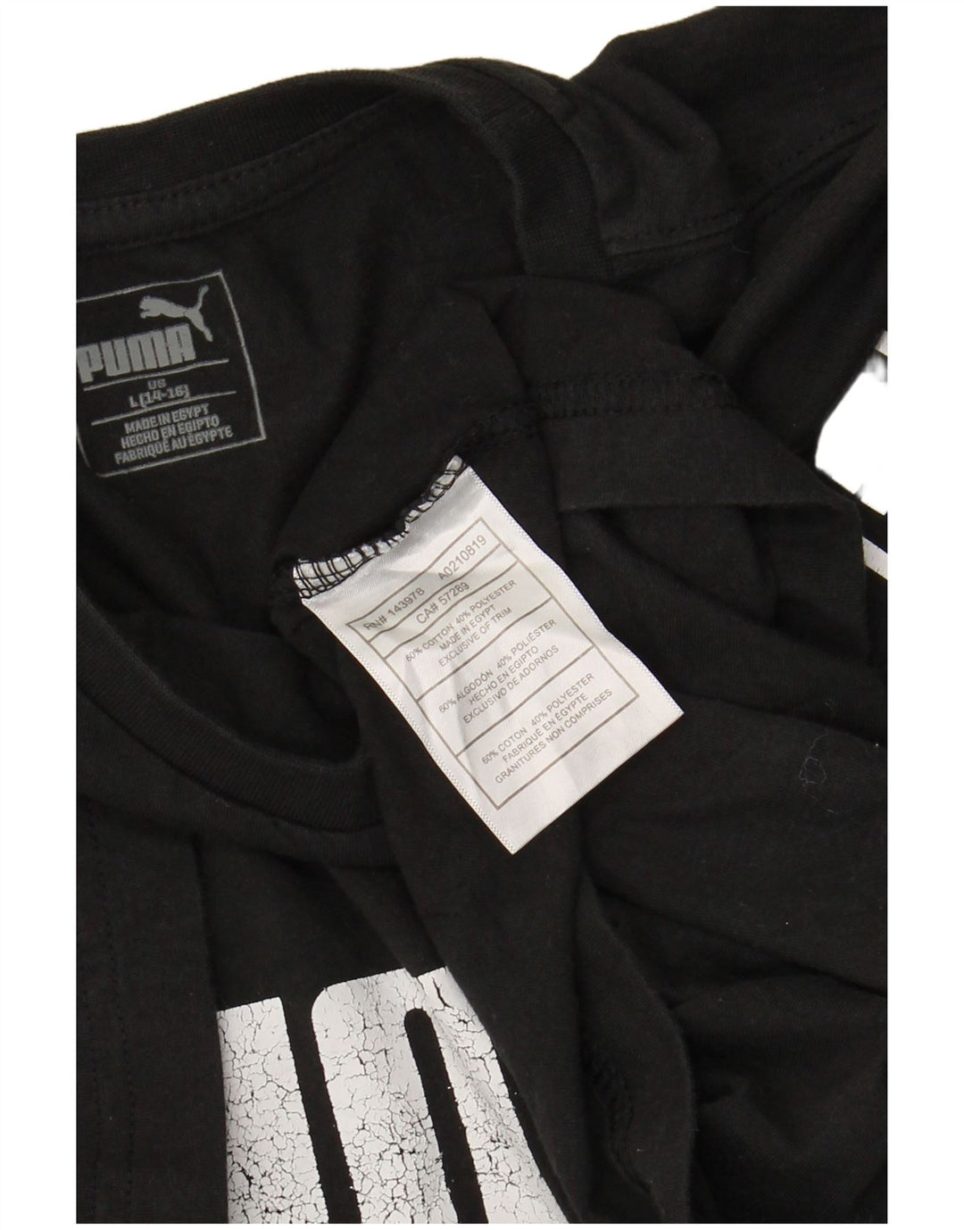 Tricou grafic PUMA pentru băieți Top 13-14 ani mare bumbac negru