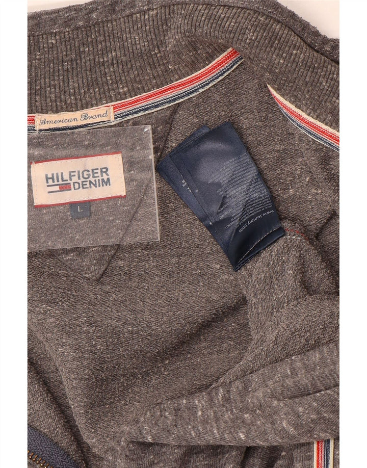 Jachetă de top pentru trening Tommy Hilfiger pentru femei UK 16, mare, gri pete