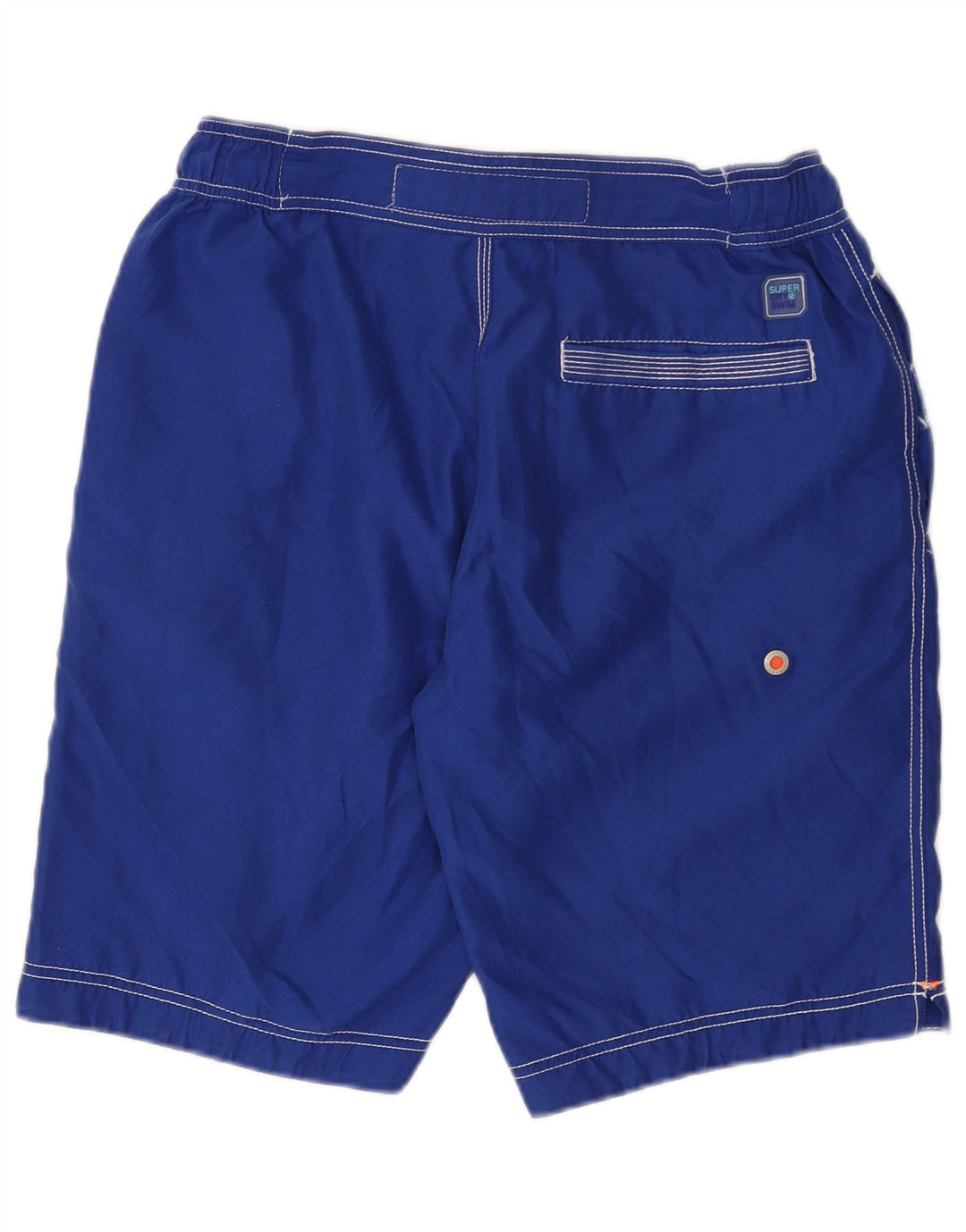 Pantaloni scurți de înot grafic Superdry pentru bărbați, poliester albastru mediu