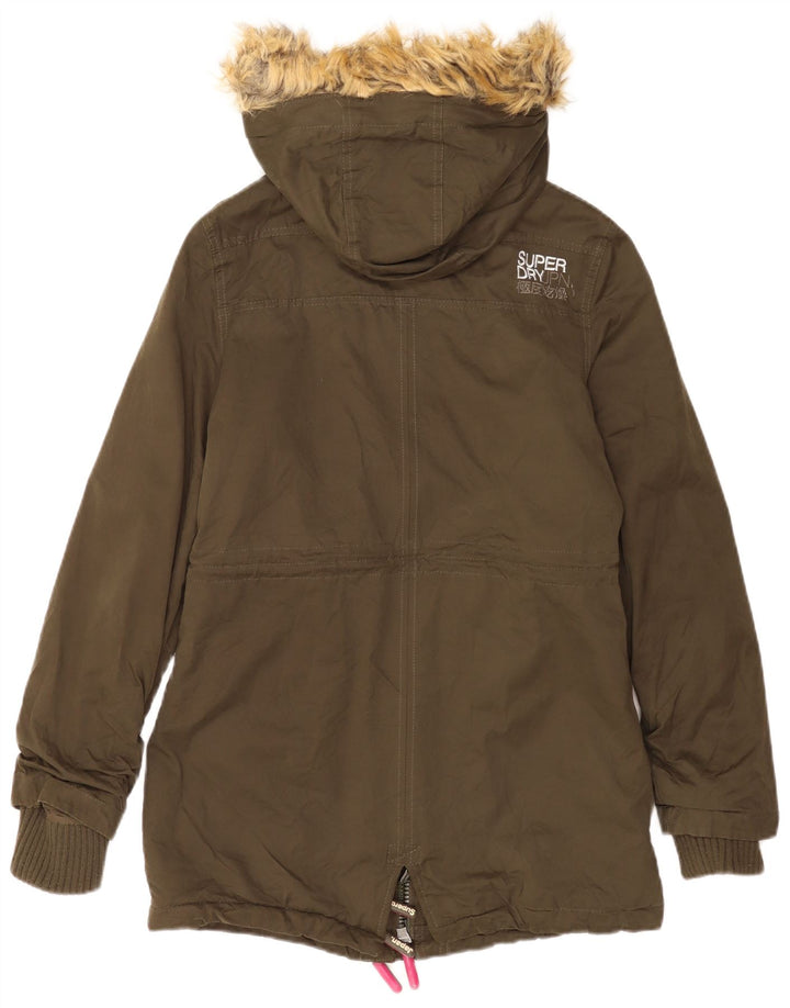 Jachetă Parka cu glugă Superdry pentru femei The windparka UK 14 Medium Khaki