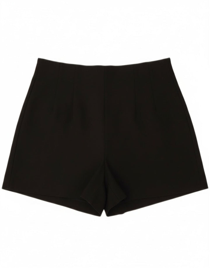 Pantaloni scurți casual pentru femei cu talie înaltă Zara Medium W30 Poliester negru