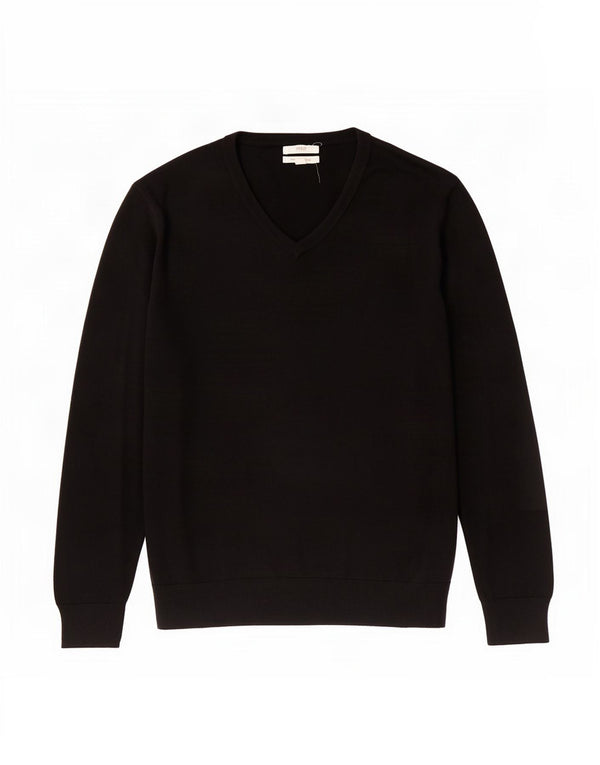 Pulover pentru bărbați Marks & Spencer, cu decolteu în V, XL, bumbac negru