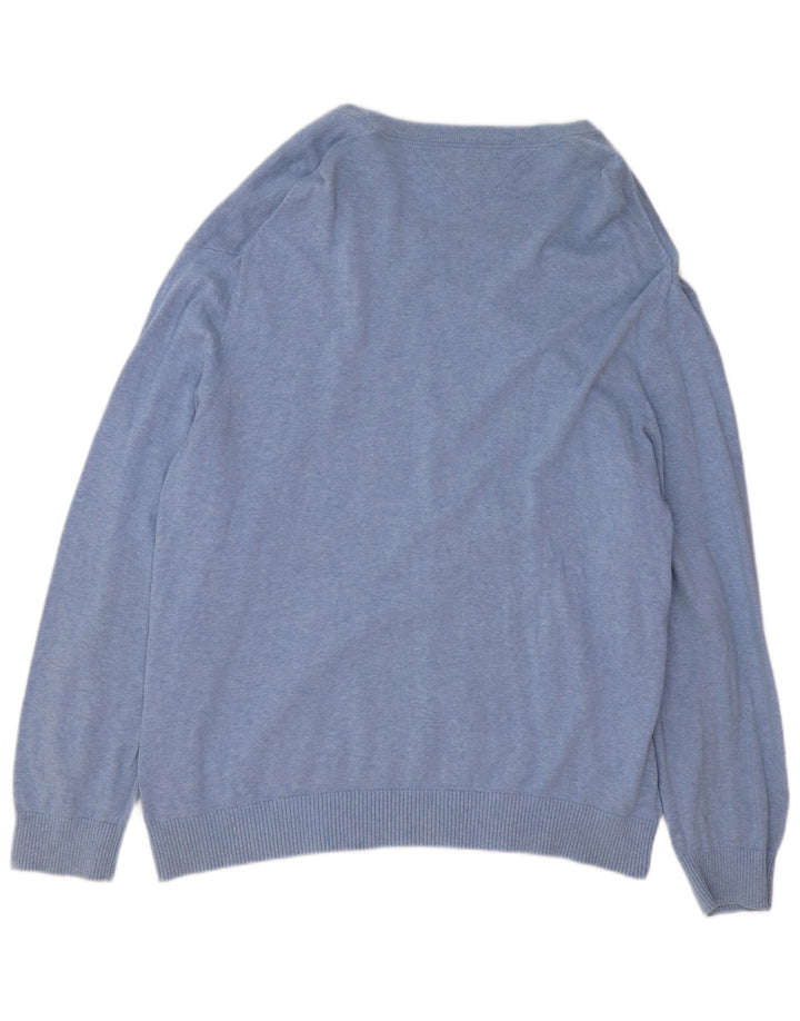 Pulover pentru bărbați Tommy Hilfiger cu decolteu în V, 2XL, albastru