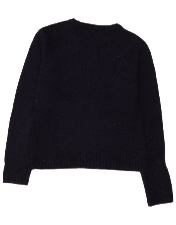 Pulover pentru femei Zara, cu gât de barcă, UK 12 Medium Bleumarin Acrilic