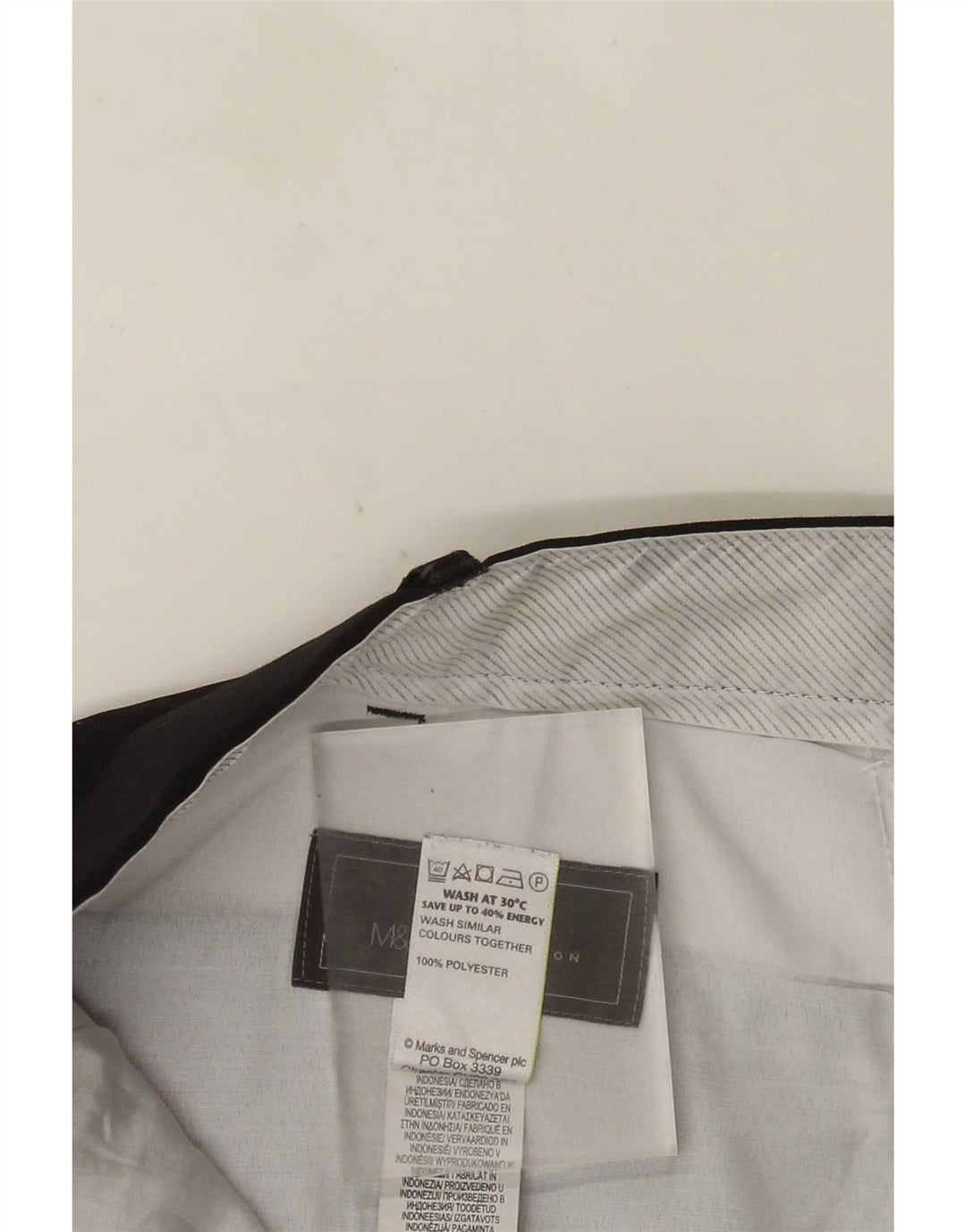 Marks & Spencer Pantaloni de costum pentru bărbați, drepti, cu croiala normală, L40 L33, bleumarin