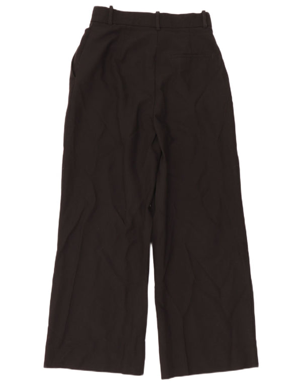 Pantaloni de costum pentru femei Zara cu picioare largi Mici L26 L28 Poliester negru