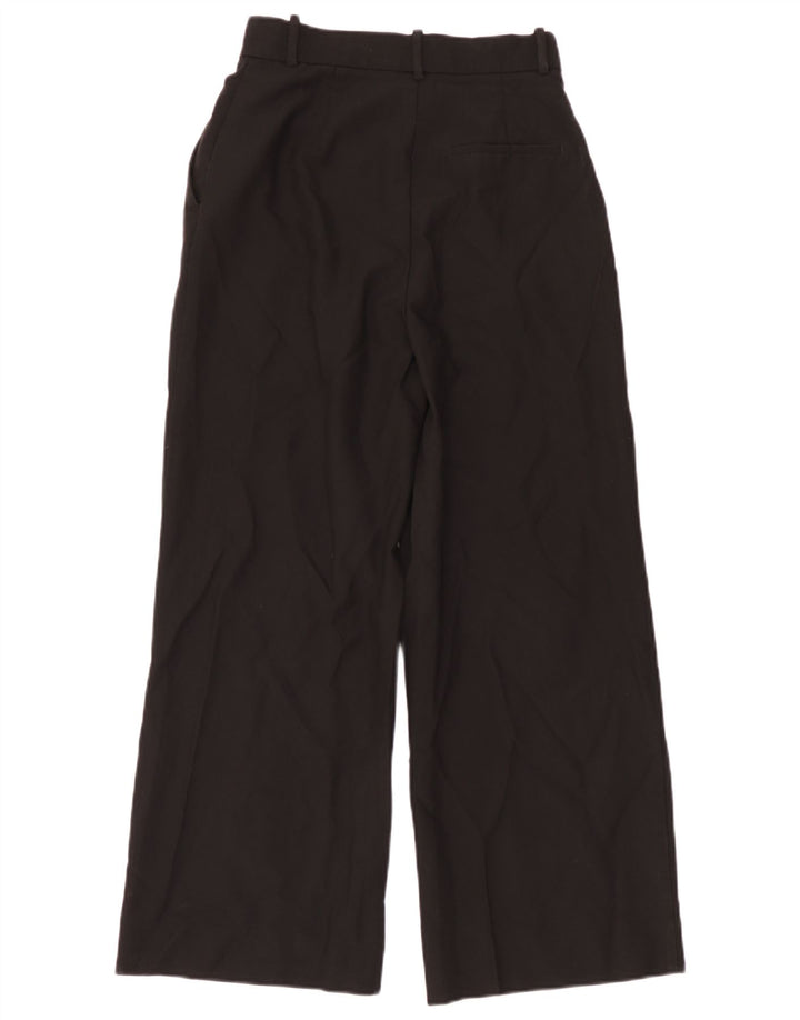 Pantaloni de costum pentru femei Zara cu picioare largi Mici L26 L28 Poliester negru