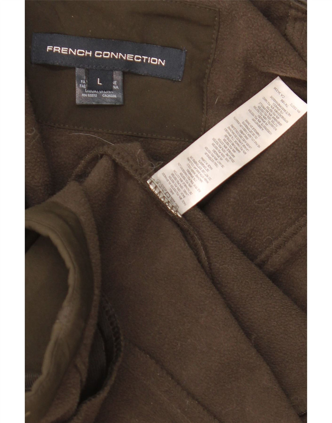 Jachetă parka cu glugă pentru femei French Connection UK 16 Poliester kaki mare