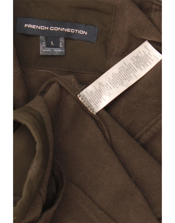 Jachetă parka cu glugă pentru femei French Connection UK 16 Poliester kaki mare