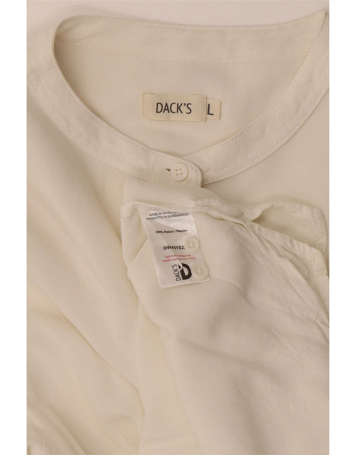 Cămașă cu paragate Dack's pentru femei UK 16, mare, alb, raion