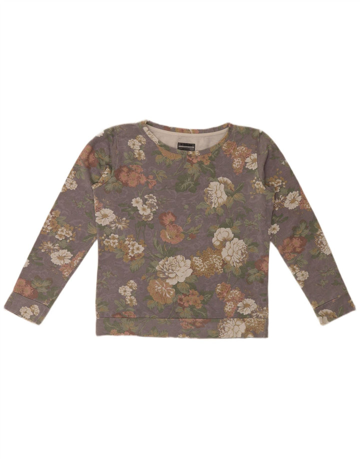 Pulover Brugi Femei Pulover Gri Mediu Floral Bumbac