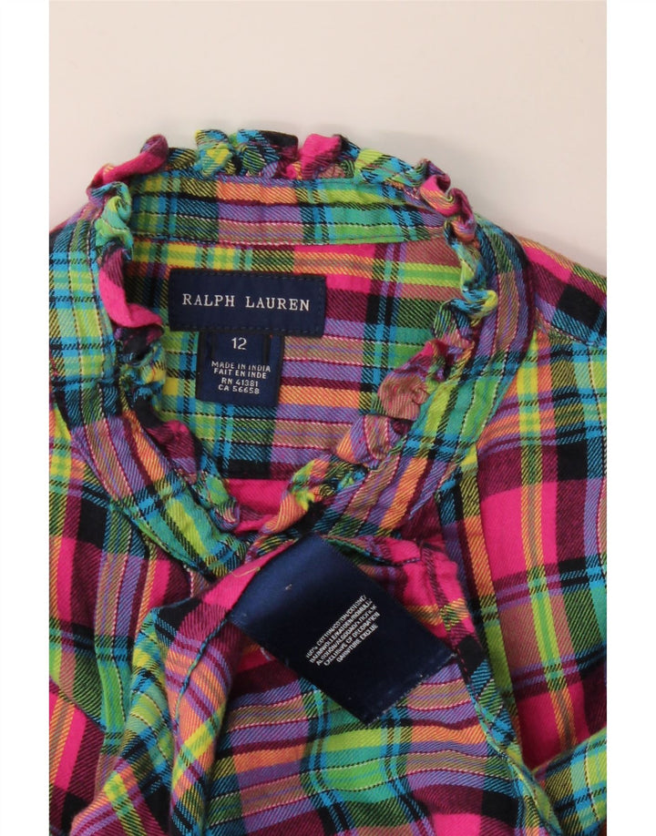 Ralph Lauren Fete Pulover Cămașă Flanel 11-12 Ani Bumbac Multicolor