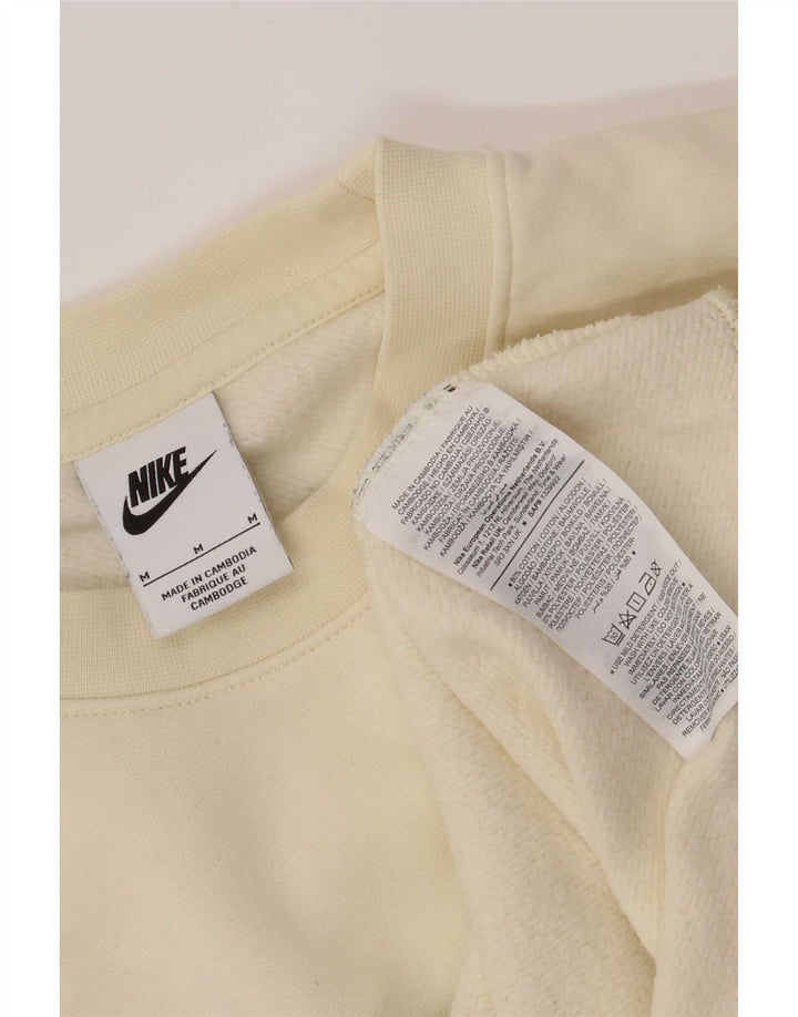 Hanorac grafic pentru bărbați Nike Pulover mediu din bumbac color bloc alb