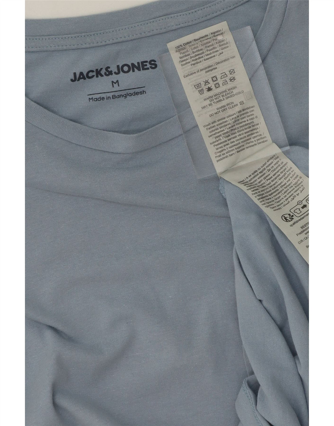 JACK & JONES Womens T-Shirt Top Medium Blue Cotton Vintage Jack & Jones and Second-Hand Jack & Jones from Messina Hembry 