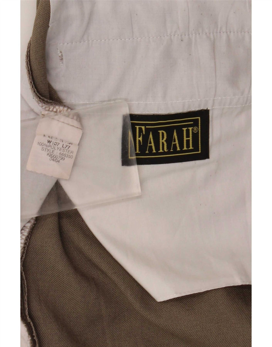 Pantaloni de costum pentru bărbați Farah L42 L30 Maro Poliester