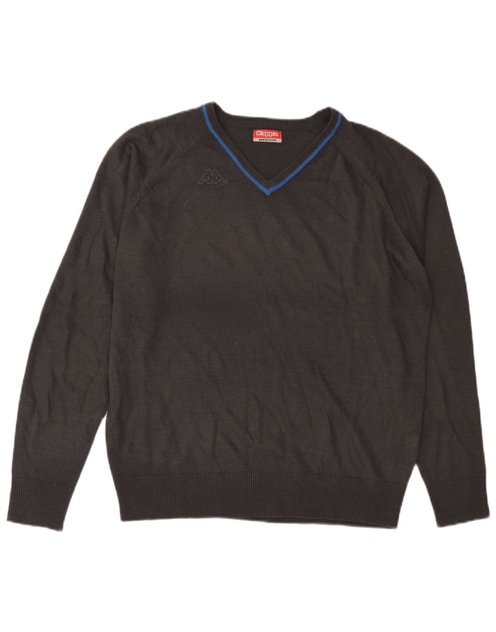 Pulover pentru bărbați KAPPA cu decolteu în V, gri mediu acrilic