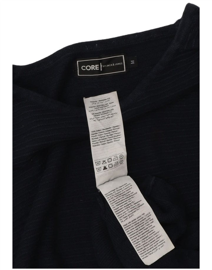 Top pentru bărbați Jack & Jones cu mânecă lungă, mediu bleumarin, bumbac cu dungi