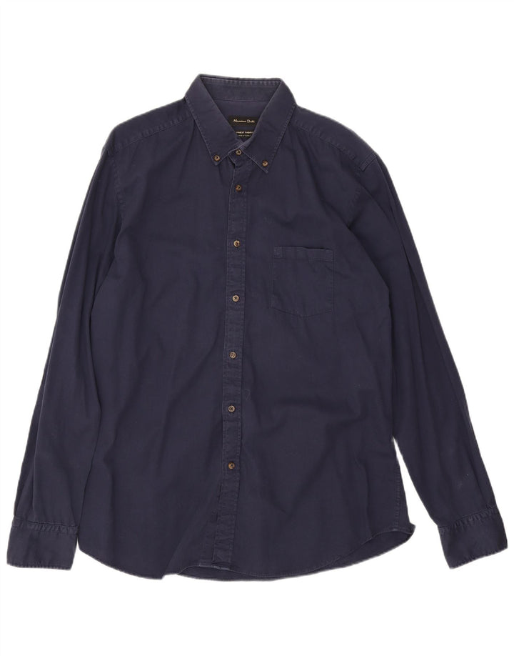 Cămașă Massimo Dutti pentru bărbați XL bleumarin