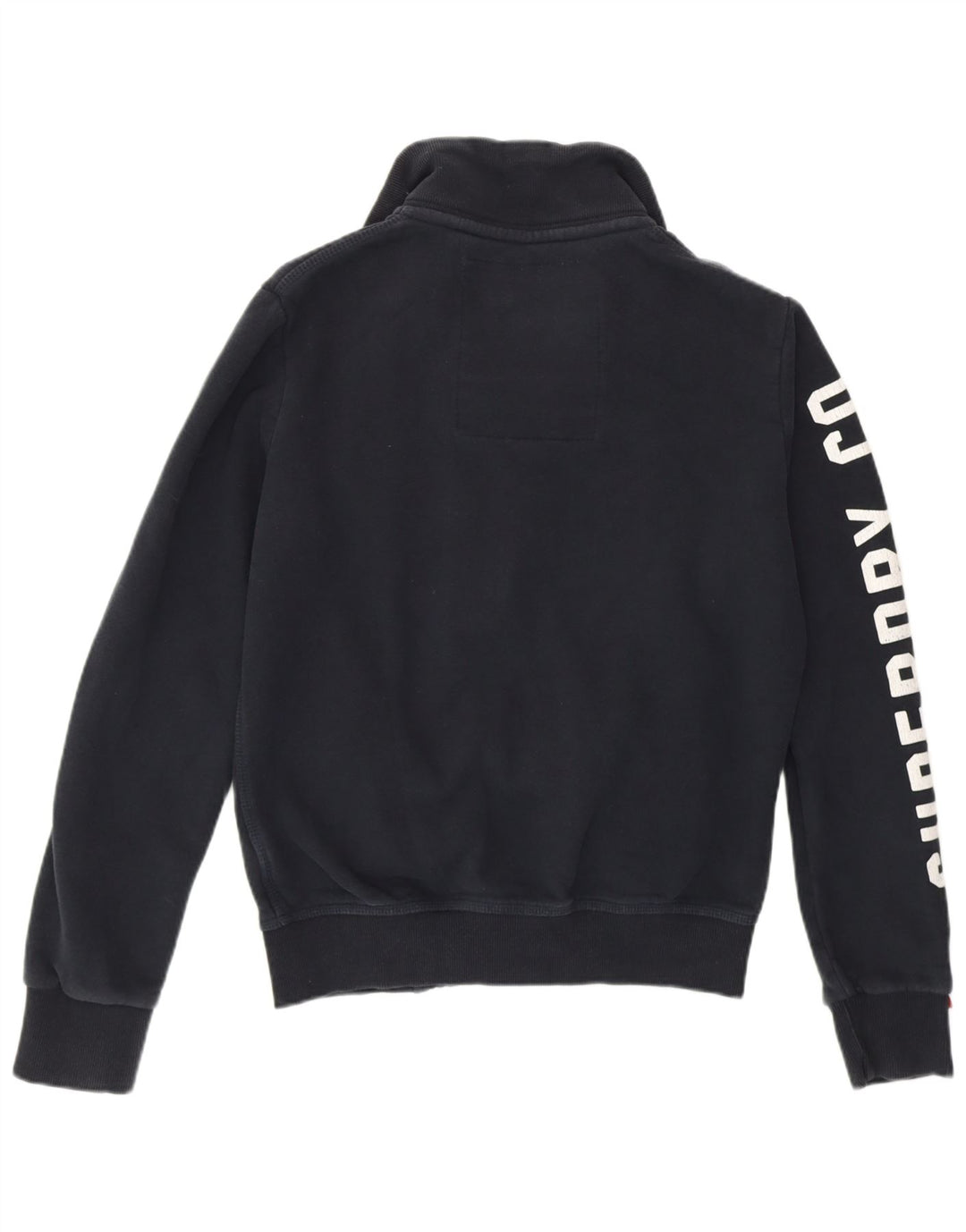 SUPERDRY Hanorac grafic pentru bărbați Pulover mic din bumbac bleumarin