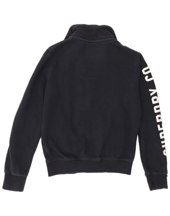 SUPERDRY Hanorac grafic pentru bărbați Pulover mic din bumbac bleumarin