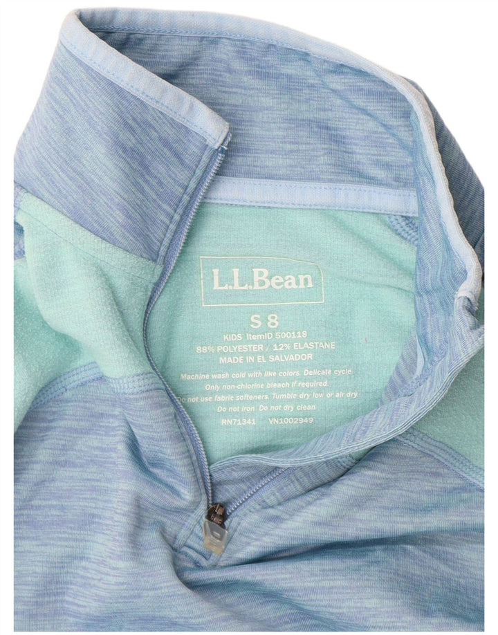 L.L.Bean Girls Pullover Trening Top 7-8 Ani Mic Albastru Colorblock
