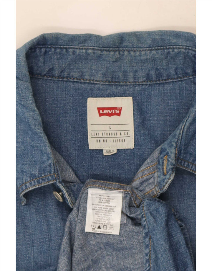 Cămașă de blugi pentru bărbați Levi's, mare, albastru, bumbac