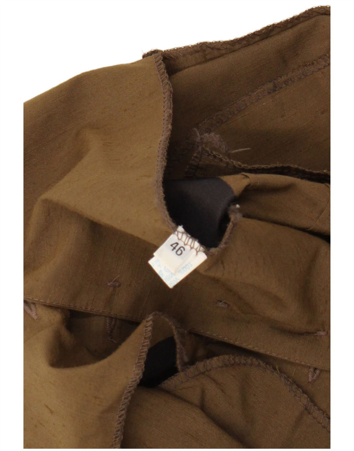 Jachetă vintage pentru femei cu mânecă scurtă, cu 4 nasturi, IT 46 Maro mare