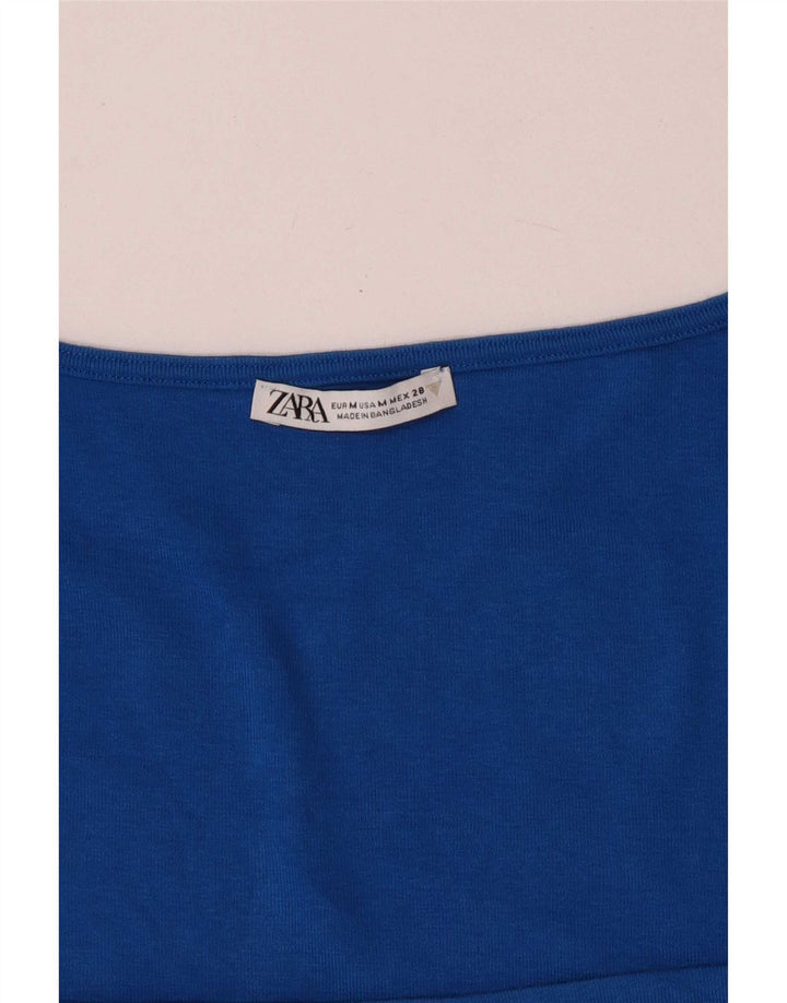 Crop Top pentru femei Zara UK 12 Medium Blue