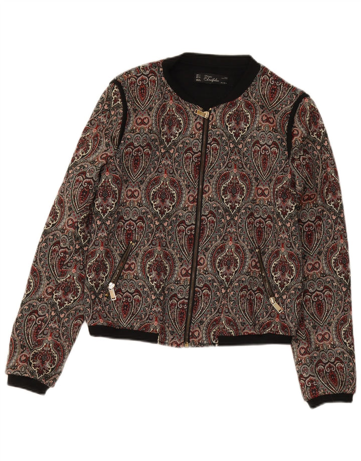 Jachetă Bomber Crop pentru Damă Zara UK 10 Mic Multicolor Paisley